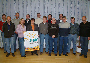 Die Gemeinderatskandidaten der FWG Oberaurach